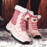 Winter Women Snow Boots Female Outdoor Boots Concise Boots Waterproof Plush Ladies Cotton-padded Shoes MartLion   