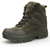 Tactical Boots Men's Breathable Army With Side Zipper Leather Military Tactical Wear Resistant Mart Lion Green Eur 39 