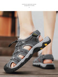 Outdoor Summer Sandals Men's Shoes Genuine Leather Beach Sandal Hiking MartLion   