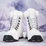 Women Snow Boots Female Winter Casual Shoes Outdoor Youth Mid-Calf Boots Waterproof Plush Ladies Cotton-padded Shoes MartLion   