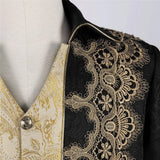Men's Steampunk Gothic Victorian Jacket Vintage Purple Velvet Tailcoat Medieval Frock Coat Uniform Renaissance Homme MartLion   