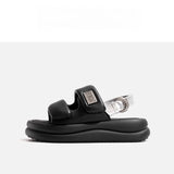 summer thick sole buckle and explosive sports beach sandals MartLion Black 40 