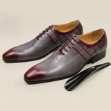 Men's Dress hochzeit schuhe herren Handmade Spectator Shoes Grey Carving Oxford zapatos chaussure homme MartLion   
