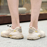Outdoor Breathable Mesh Sandals Men's Summer Flat Casual Shoes Non-slip Beach Sandals sandalia masculina MartLion   