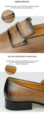 Men's Loafers Cowhide Wear-resistant and Leather Shoes Dress Office Formal Shoes Leather MartLion