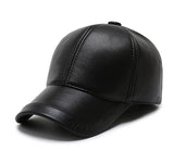  Autumn Winter Hat Men's Leather Hats Earmuffs Thermal Baseball Caps Snapback Peaked Cap Gorra MartLion - Mart Lion
