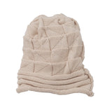 Knitted Hat Unisex Winter Skiing Cycling Outdoor Sports Soft Cold Resistant Warm Pleated Cuffed Cap MartLion Beige  