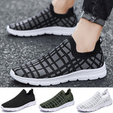 Men's Women Vulcanized Shoes Slip on Flats Breathable Mesh Walking Outdoor Sport Running Sneakers Female Mart Lion   