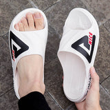 Men's Summer Slippers Anti-slip Thicken EVA Soft Slipper Beach Flip Flops House Bath Slippers Shower Sandals Mart Lion White 40-41 