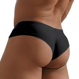 Style Modal Panties Jockstrap Men's Briefs Soft Slip Underwear Brief Underpants Slipy AD7211 Mart Lion AD325-Black M 1pc