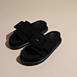 Summer Soft Platform Slippers for Women Beach Sandals Thick Sole Casual Square Buckle Slippers Designer Slides Mart Lion   