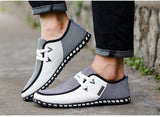 Men's Leather Shoes Casual Loafers Breathable Light Weight White Sneakers Driving Footwear Round Toe Mart Lion   