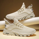 Men's Casual Shoes Lace up Lightweight Breathable Walking Sneakers Tenis Feminino Zapato Mart Lion Beige 39 