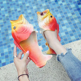 Summer Beach Funny Slippers Men's Footwear Family Shoes Parent-child Sandals Boys Unisex Fish Slippers MartLion   