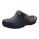 Casual Women Shoes EVA Clogs House Indoor Soft Fur Men's Slippers Outdoor Garden MartLion Deep Gray 46-47(10.8-11 inch) CHINA