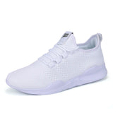 Men's Sneakers Breathable Running Shoes Light Casual Footwear Classic Vulcanized Trendy Mesh MartLion 7161-white 40 