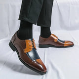 Classic Mixed-colors Men's Derby Shoes Leather Formal Shoes Lace-up Dress Zapatos De Vestir MartLion   