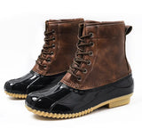 Winter Women Snow Boots PU Leather Hiking Shoes Thick Plush Super Warm Anti-Slip Sports Casual MartLion
