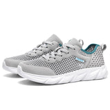 Summer Light Runing Sneakers Men's Hollow Mesh Breathable Running Shoes Jogging Outdoor Travel Casual Sneakers Mart Lion 6966gray 6.5 