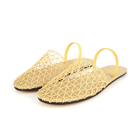 flat-bottomed ladies sandals in summer round head breathable mesh flat-bottomed slippers MartLion   