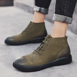 Luxury Men's Leather Boots Ankle Outdoor Sneakers Leather Boots Motocycle Zapatos Hombre MartLion   