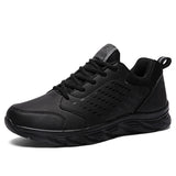 Waterproof Spring Autumn Leather Men's Shoes Thick Plush Warm Casual Sneakers Non-slip Walking Zapatos Hombre Mart Lion   