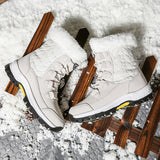 Winter Women Snow Boots Female Outdoor Boots Concise Boots Waterproof Plush Ladies Cotton-padded Shoes MartLion   