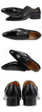 Men's Casual Shoes Model Exquisite Genuine Leather Lace-up Handmade Buckle Black Brown Color MartLion   