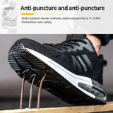Men's Safety Shoes with Steel Toe Cap Anti-smash Sport Work Sneakers Puncture Proof Work Safety Boots Air Cushion MartLion   