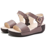 Microfiber Light Weight Wedge Women's Sandals Ankle Buckle Heel Height 5CM Platform MartLion   