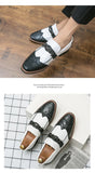 Pointed Men's Shoes Leather Dress Shoes Slip-on Casual Loafers Zapatos Hombre MartLion   