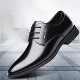 Classic Men's Dress Shoes Elegant Formal Wedding Slip on Office Oxford Leather MartLion   