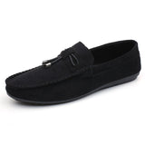 Suede Casual Shoes Men's Soft Sole Shoes Slip-On Loafers Moccasins Driving Mart Lion Black 39 