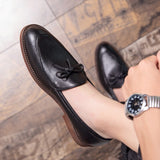 Slip On Dress Shoes Men's Microfiber Leather Casual Formal Mart Lion   