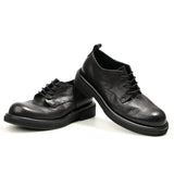 Soft Leather Men's Formal Shoes  Brand Retro Genuine Leather Daily Wedding Social Shoes Male MartLion   