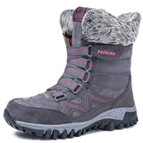 Women Boots Waterproof Snow Boots Warm Plush Winter Shoes Mid-calf Non-slip Winter Female MartLion   