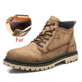 Autumn Winter Men's Military Boots Special Tactical Desert Combat Ankle Army Work Shoes Leather Snow Mart Lion 5888 Fur Khaki 38 CN