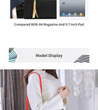  Women PU Shoulder Bag Crocodile Pattern Tote Bag Handbag Simple Atmospheric Hardware Decoration Messenger Bag MartLion - Mart Lion