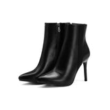 Autumn Glamour Black Blue Women Ankle Boots High Thin Heels Lady  Party Shoes MartLion Black 8.5 