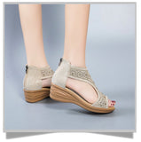 Summer Women Premium Orthopedic Open Toe Sandals Vintage Anti-slip Breathable Leather Casual Female Platform Retro Shoes Mart Lion   