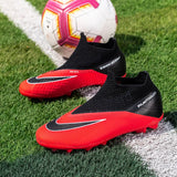 Men's Football Boots TF FG Soccer Field Shoes Breathable Cleats Training Non-slip Footwear Sport Wear-Resistant MartLion   