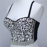 Women Bra Rhinestone Corset Party Clothes Lady Push Up Bra Woman Tops Clothing Gothic Shaper Vintage Bra Underwear MartLion   