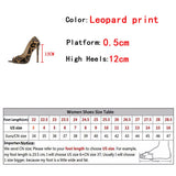 Liyke Shoes Pumps Women Leopard Print Pointed Peep Toe Stripper Heels Party Female Sandals Stiletto Zapatos Mujer Mart Lion   