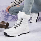 Women Snow Boots Female Winter Casual Shoes Outdoor Youth Mid-Calf Boots Waterproof Plush Ladies Cotton-padded Shoes MartLion   