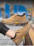 Welder Work Safety Shoes Men's Cow Leather Steel Toe Breathable Indestructible Kevlar Insole Protective Boots MartLion   