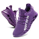 Sneakers Unisex Sports Shoes Men's Women Running Damping Breathable Light Athletic Casual Mart Lion Purple 36 