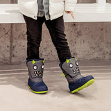 Winter Children Snow Boots Boys Girls Warm Waterproof Ski Baby Cute Cartoon Dinosaur Print High MartLion   