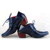 Men's Dress Shoes Patent Leather Formal Luxury Brand Office Weding Footwear High Heel Shoes MartLion   