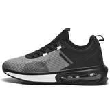 Air Cushion Sneakers Men's Luxury Designer Shoes Lightweight Breathable Running Stretch Damping Tennis Mart Lion black grey 39 
