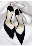 Luxury Crystal Sequined Women Pumps Elegant Thin High heels Spring Summer Chains Party Shoes Wedding Bridal MartLion   